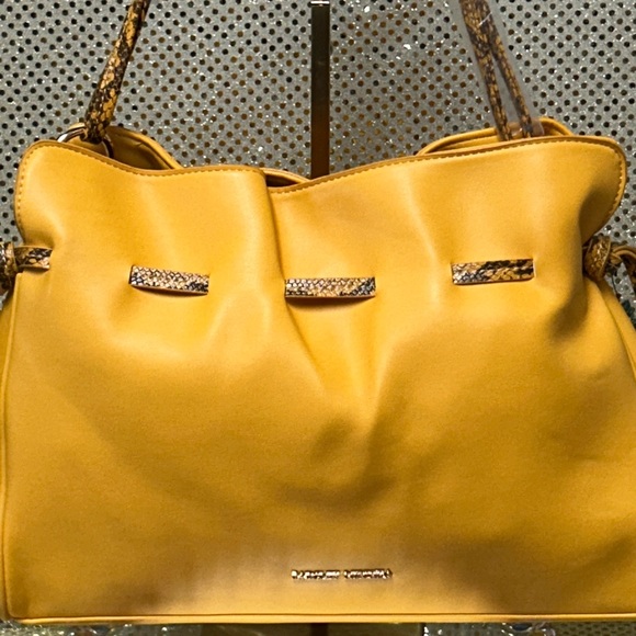 Badgley Mischka Handbags - Badgley Mischka Yellow Shoulder/Crossbody Bag Approx. 12 x 10 x 4